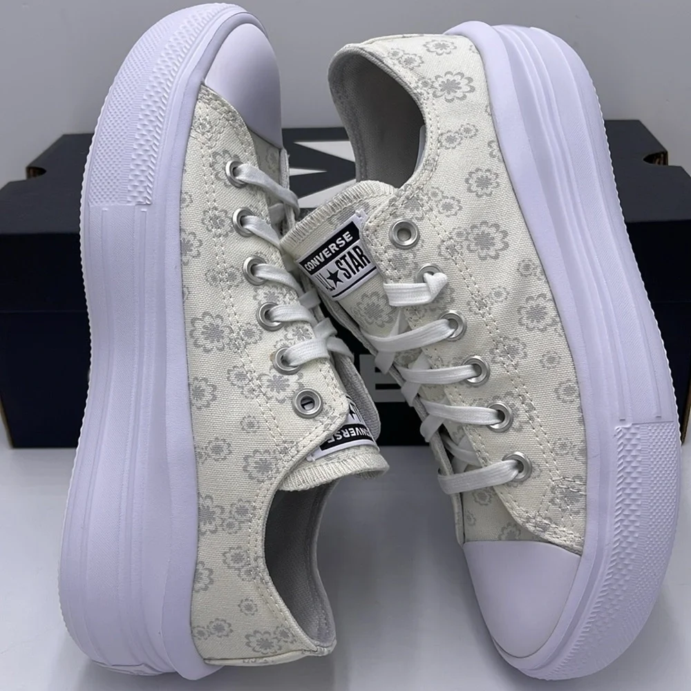 Converse WMNS White Sneakers Platform A00841C CTAS MOVE OX WHITE/MOUSE/WHITE